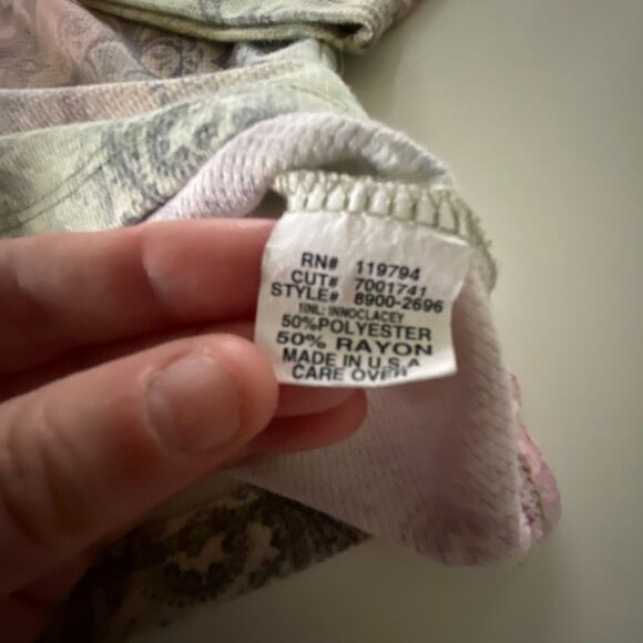 Unity World Wear Plus size Artsy Boho Floral Rhinestone Tunic 3/4 sleeves, 1X - Picture 10 of 10